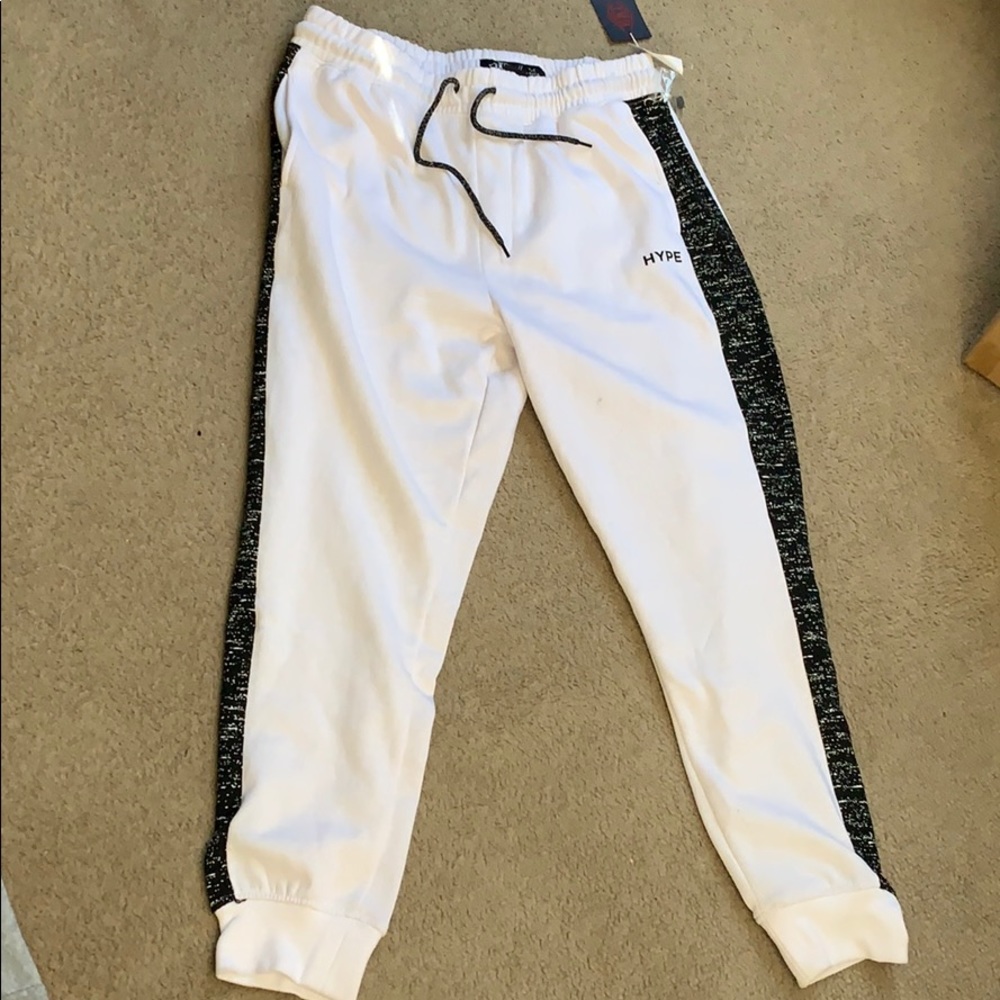 Hype all white joggers brand new never worn